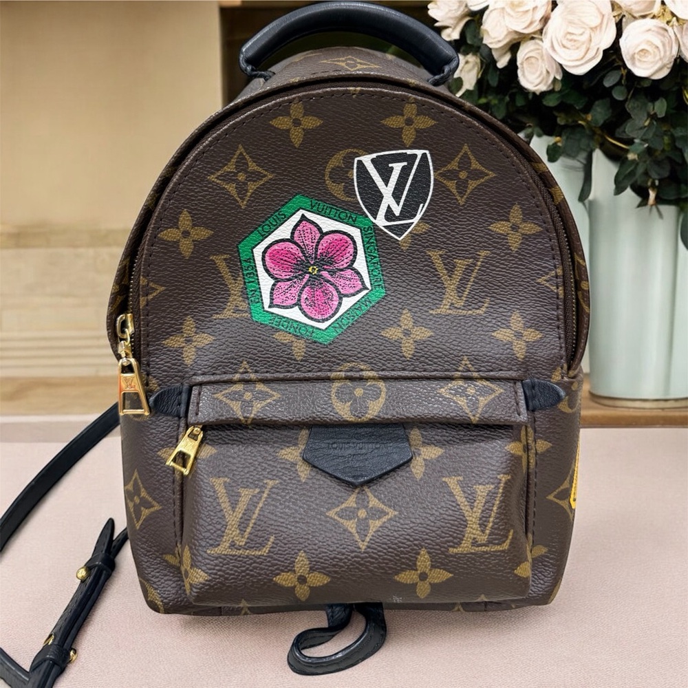 LOUIS VUITTON Monogram World Tour Palm Springs Mini Backpack / Shoulder Bag